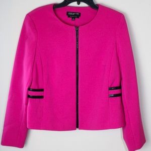 Hot Pink Jones NY Blazer with Black Detail